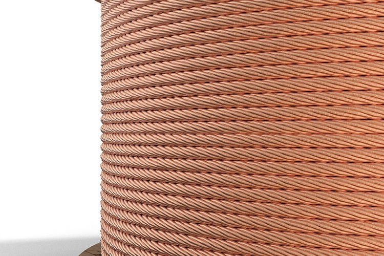 711500-ÖRGÜLÜ İLETKEN BAKIR KAPLI ALÜMİNYUM 50 mm ( 1KG=7,5 MT )