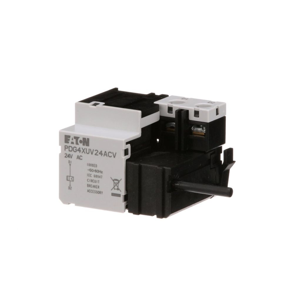 PDG4XUV240ACV-Eaton Power Defense molded case circuit breaker accessory undervoltage release, UVR, 208-240 V, PD4 Global, Power Defense, Frame J-K, Power Defense, Screw terminal, 208-240 V, Screw terminal, Frame 4