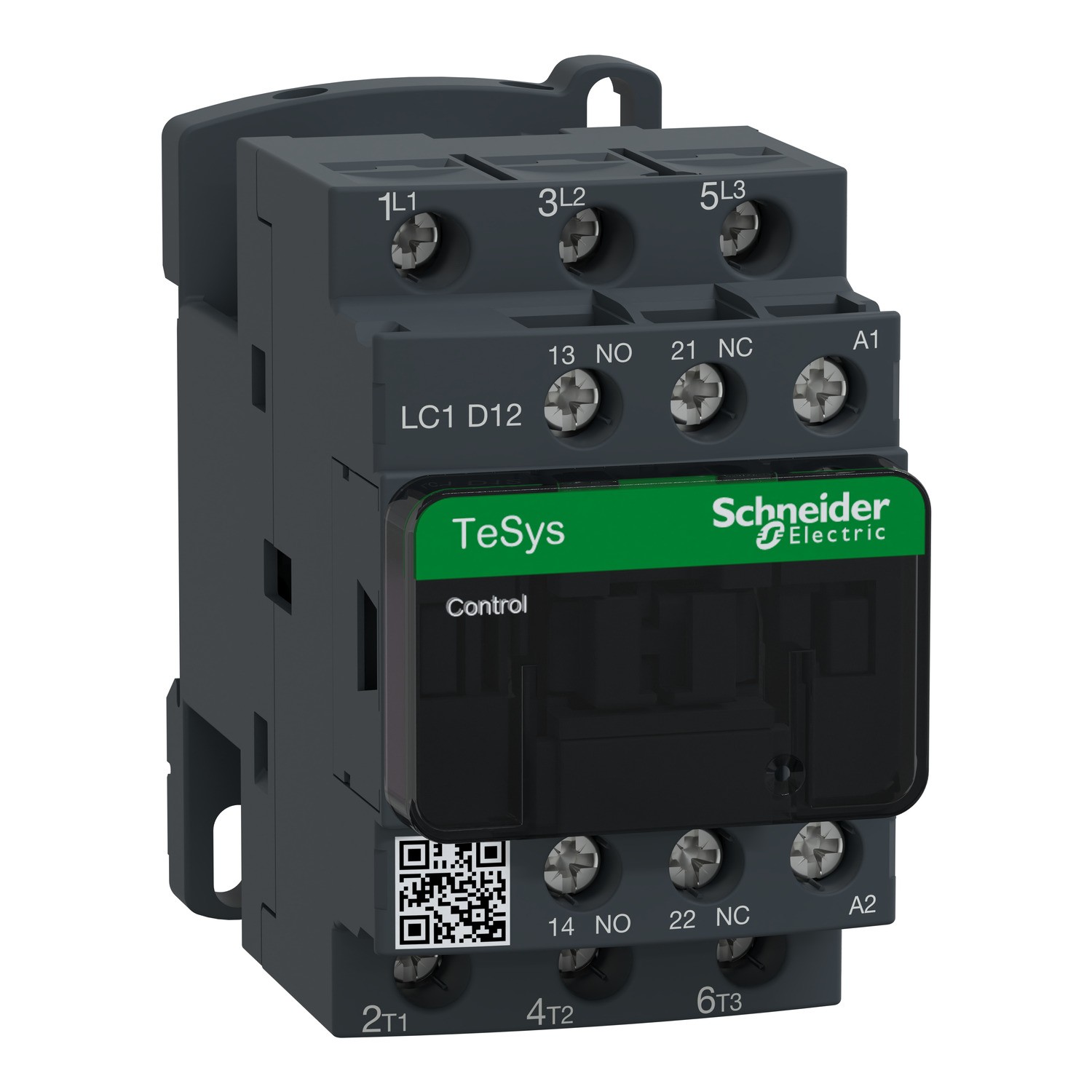 LC1D12F7-Contactor, TeSys Deca, 3P(3NO), AC-3/AC-3e, <=440V, 12A, 110V AC 50/60Hz coil, screw clamp terminals