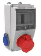 BY20-103-ABS Kombinasyon Kutu 3x25A 380V 1 Ad. Ön + 1x16A 2 Ad. Yan  220x130x115 IP44