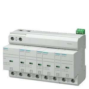 5SD7444-1-Combination arrester type 1+2 Requirement class B+C, UC 350V Pluggable protective modules 4-pole, 3+1 circuit for TN-S and TT systems with remote display