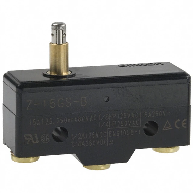Z15GSB-Z15GSB-General-purpose-Basic-switch-Rated-carry-current-15-A-Contact-gap-0.5-mm-standard-Slim-spring-plunger-Screw-terminal