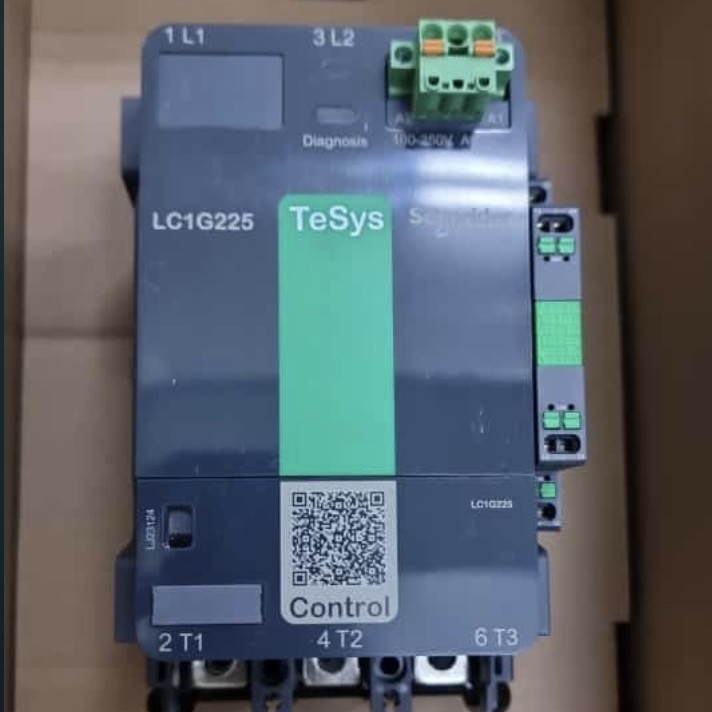 LC1G225KUEN-High power contactor, TeSys Giga, 3 pole (3NO), AC-3 <=440V 225A, standard version, 100…250V wide band AC/DC coil