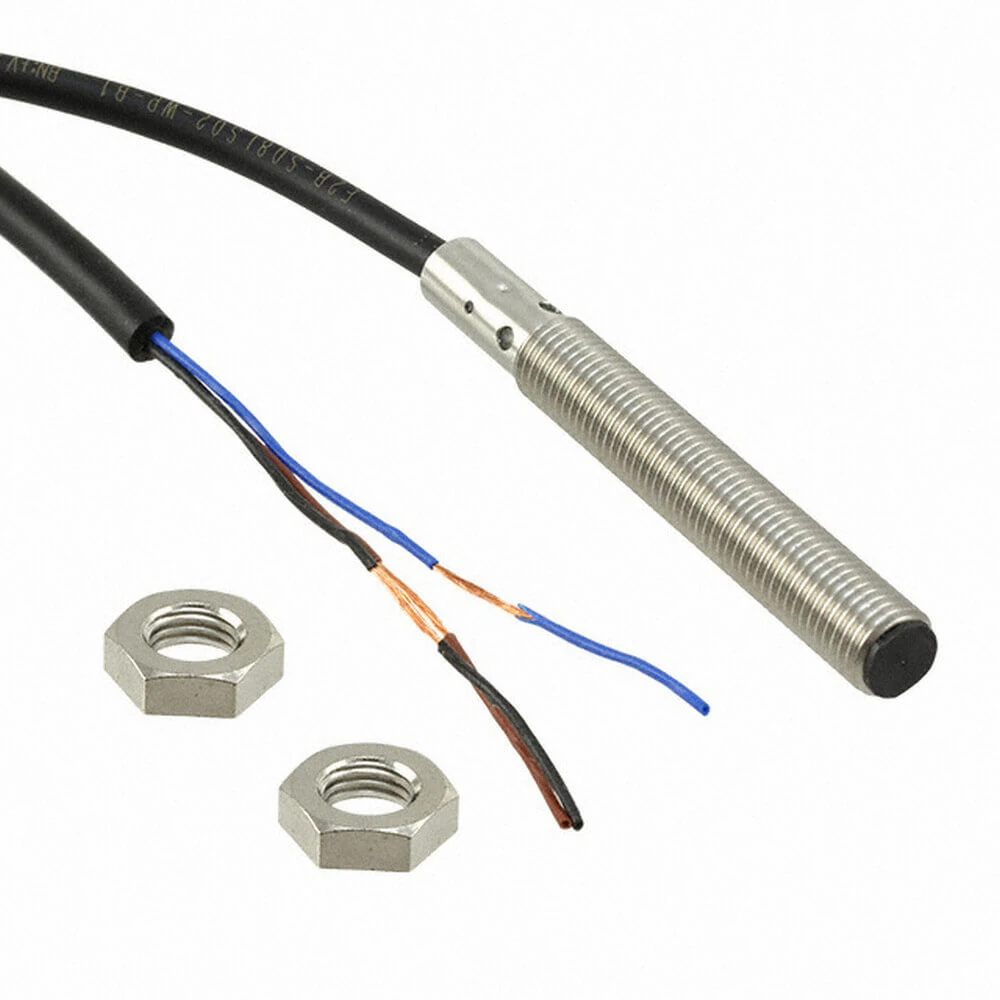 E2B-S08LS02-WP-B2-2M-Proximity sensor, LITE, inductive, stainless steel, long body, M8, shielded, 2 mm, DC, 3-wire, PNP-NC, 2 m cable