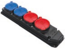 BY10-312-4way Socket (2 tr􀶈 + 2 mono)