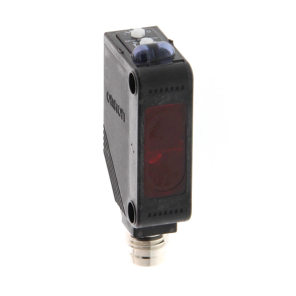 E3Z-D66-Photoelectric sensor, rectangular housing, red LED, diffuse, 100 mm, NPN, Light-ON/Dark-ON, M8 4-pin connector