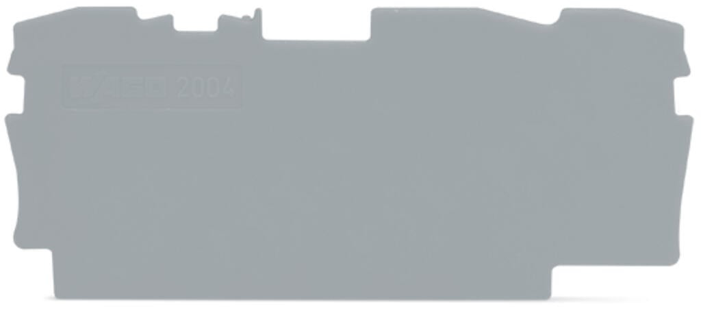 2004-1391-End and intermediate plate; 1 mm thick; gray