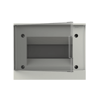 1SZR004001A1203 - BEF402108 basic E Flush Mounted Transparent Grey Door 8 Module ; BEF402108