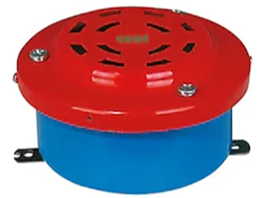 604-01-Yangın Alarmı Kornası – 95dB Ses, 24V DC / 220V Adaptasyonlu, Kırmızı ABS Plastik, Duvar/Tavan Montajlı