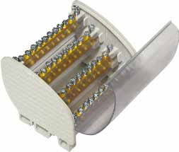 SK.3040-4 KUTUPLU DAĞITIM ÜNİTESİ KAPAKLI (7x12 mm - 125 A) Delikli Dağıtım Ünitesi 2+5