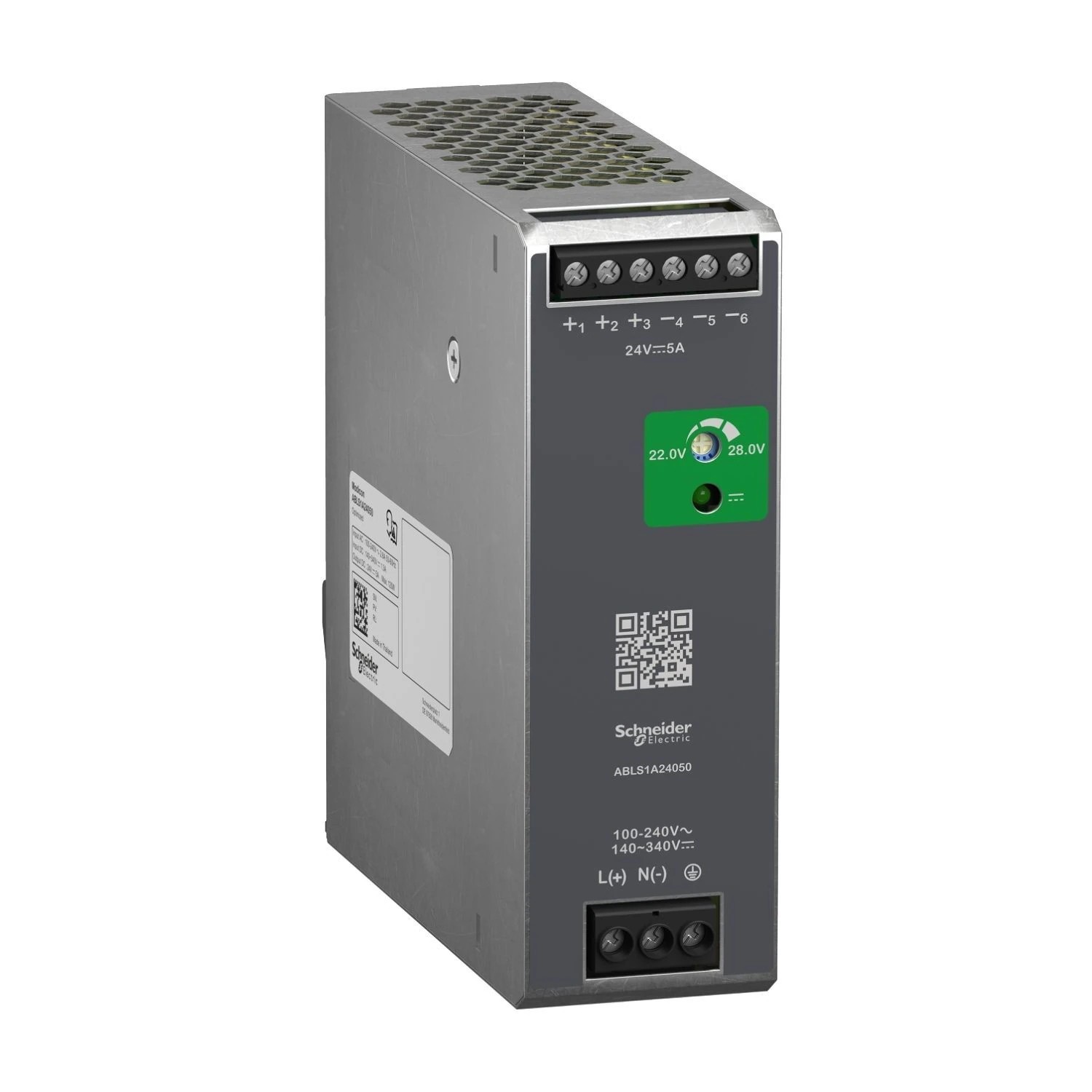 ABLS1A24050-Regulated Power Supply, 100 to 240V AC, 24V, 5A, single phase, Optimized