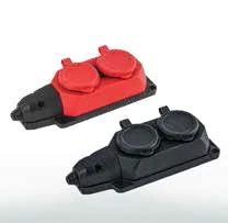 55-200-00-Rubber 2 Gang Group Socket Black