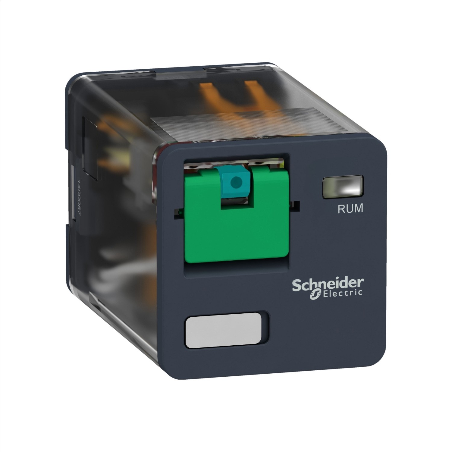 RUMC21BD-universal plug in relay, Harmony Electromechanical Relays, 10A, 2CO, lockable test but to n, 24V DC