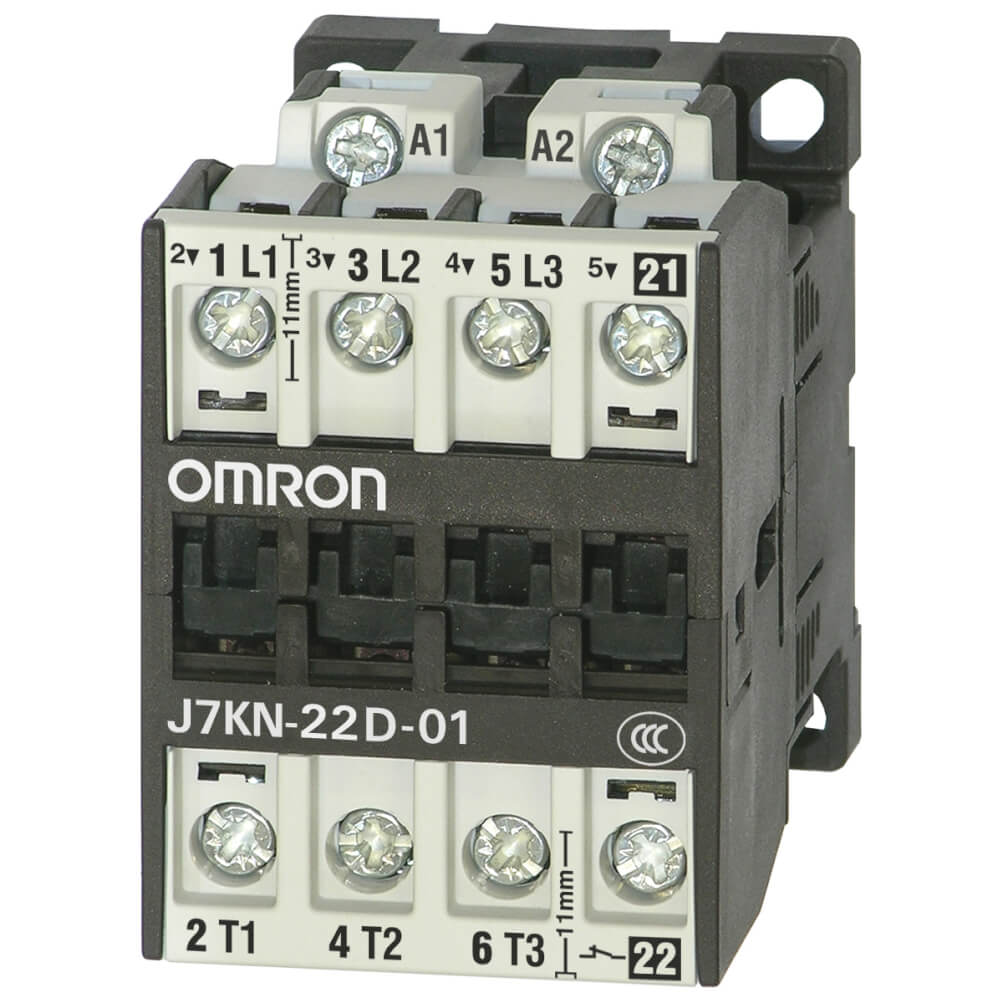 J7KN-22D-01-24D-Contactor, 3-pole, 11 kW; 22 A AC3 (380-415 VAC) + 1 NC aux., 24 VDC