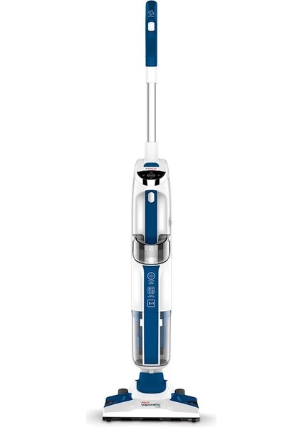 Polti Vaporetto Clean 3 Blue Buharlı Tabancası Ayrılabilen 3 in 1 -Siklonik Vakumlu Dik Süpürge