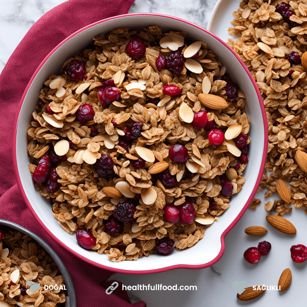 Cranberry ve Bademli Granola Tarifi: Sağlıklı ve Lezzetli Bir Kahvaltı Seçeneği