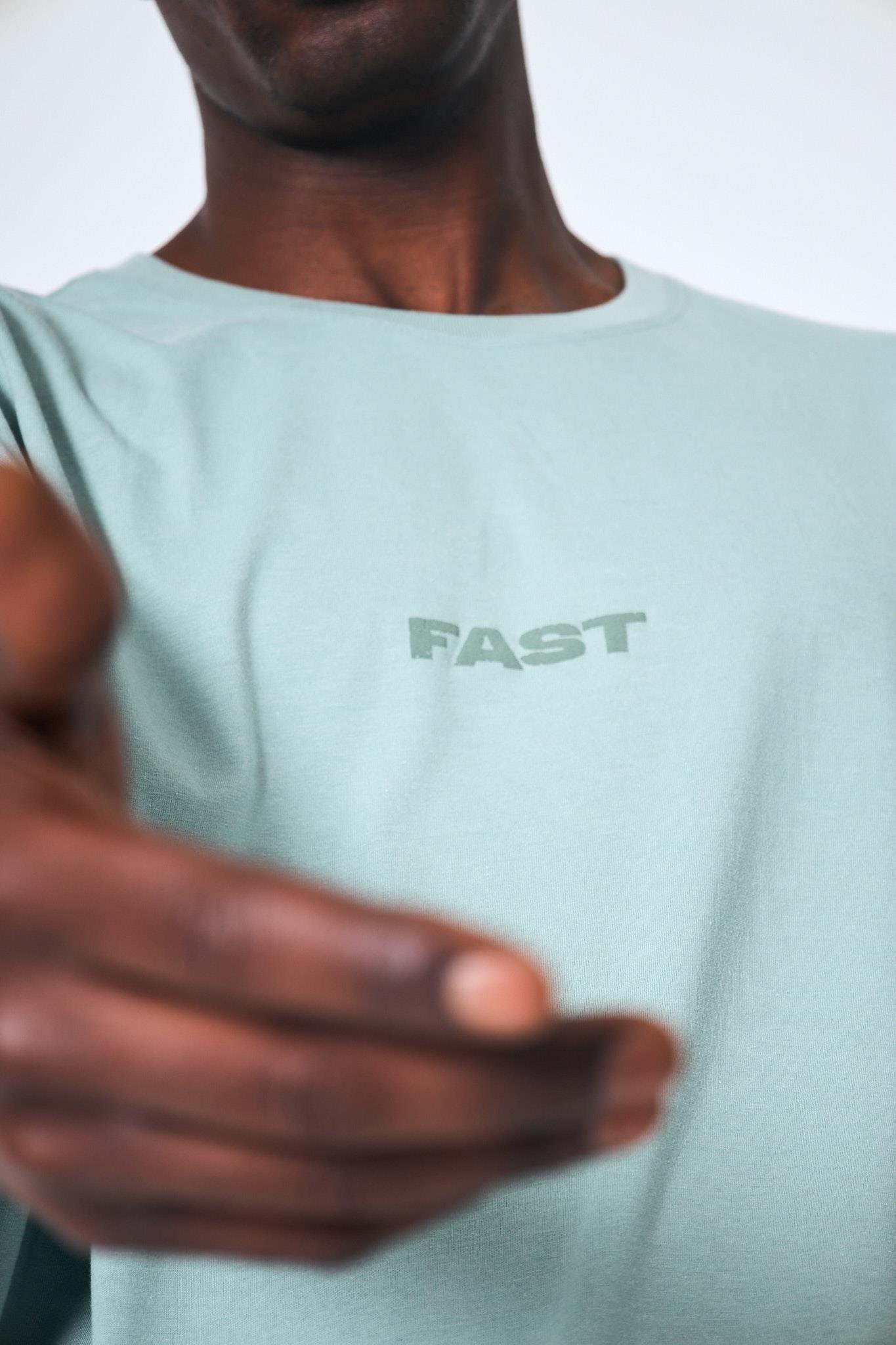 “Fast” Arka Ve Ön Kabartma Baskılı Oversize - Yeşil