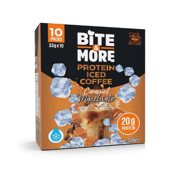 Bite & More Protein Iced Coffee 33 GR - Caramel Macchiato - 10 Adet