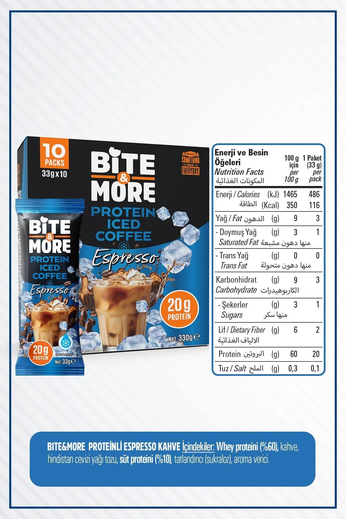 Bite & More Protein Iced Coffee 33 GR - Espresso