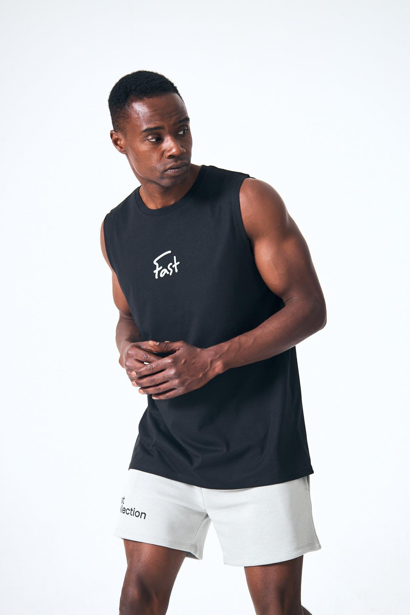 “Gorilpia Singlet” Arka Dijital Baskılı Atlet - Siyah