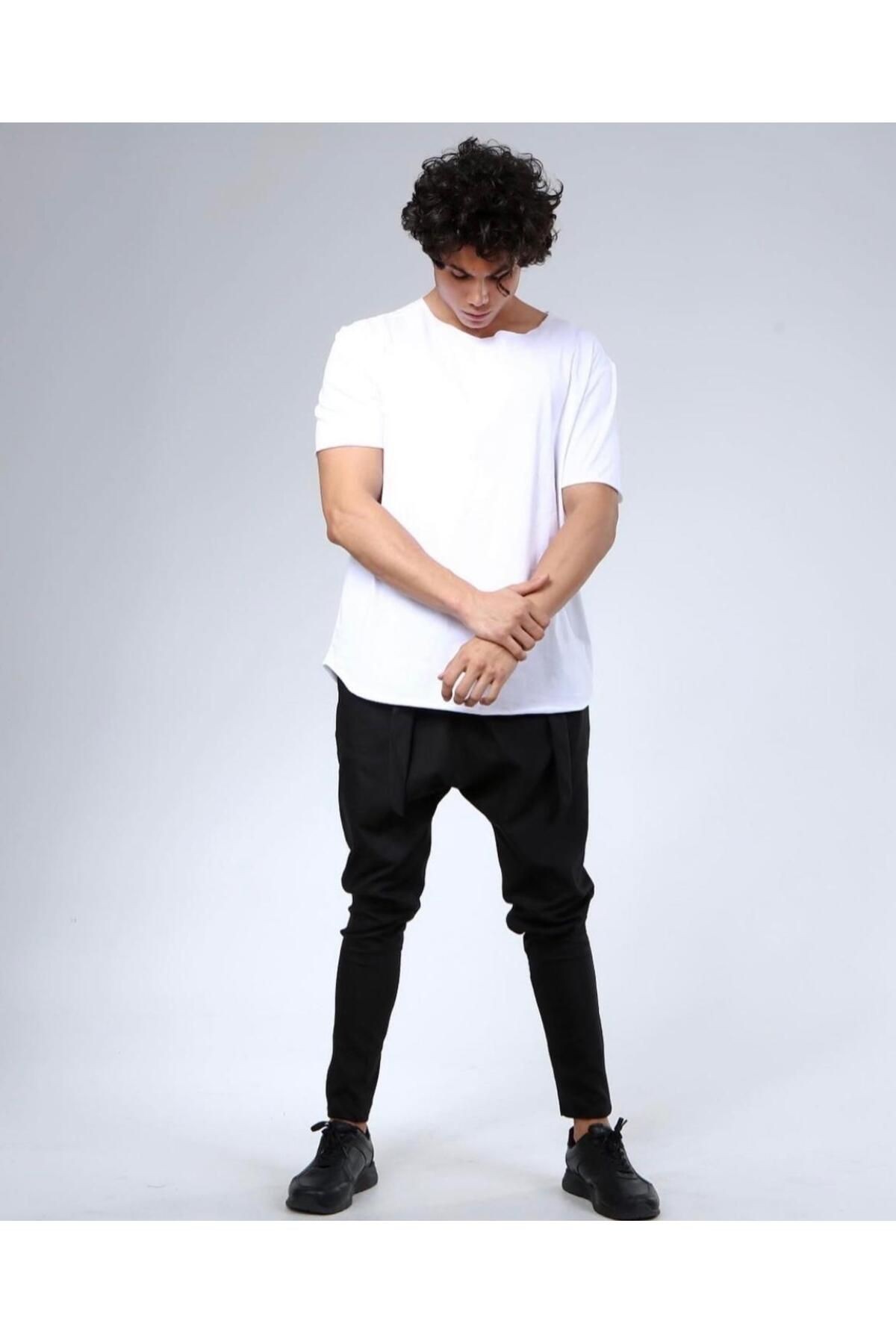 QuickPrep Beyaz Basic Erkek Tişört – Slim Fit | Günlük ve Spor Kullanım