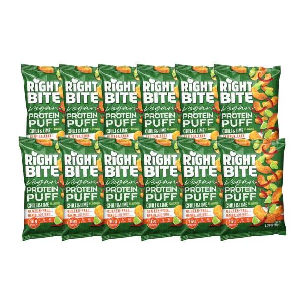 Bite & More Proteinli Vegan Cips 50 GR - Chili & Lime - 12 Adet