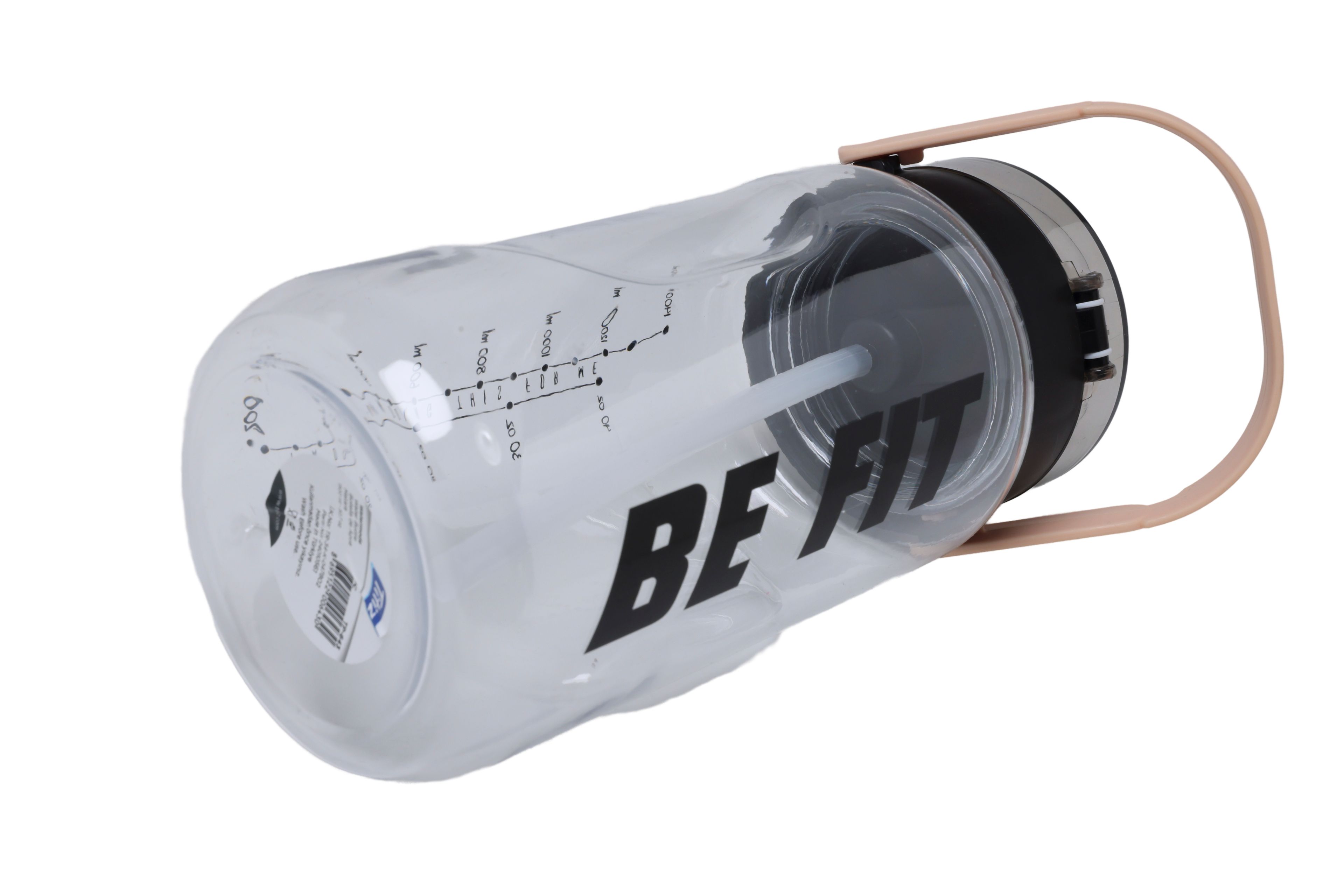 BE FIT 1.5 Liter Sports Bottle – Leak-Proof Lid, Carrying Strap Water Bottle