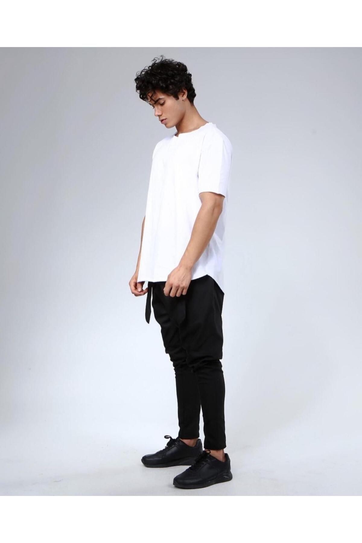 QuickPrep Beyaz Basic Erkek Tişört – Slim Fit | Günlük ve Spor Kullanım