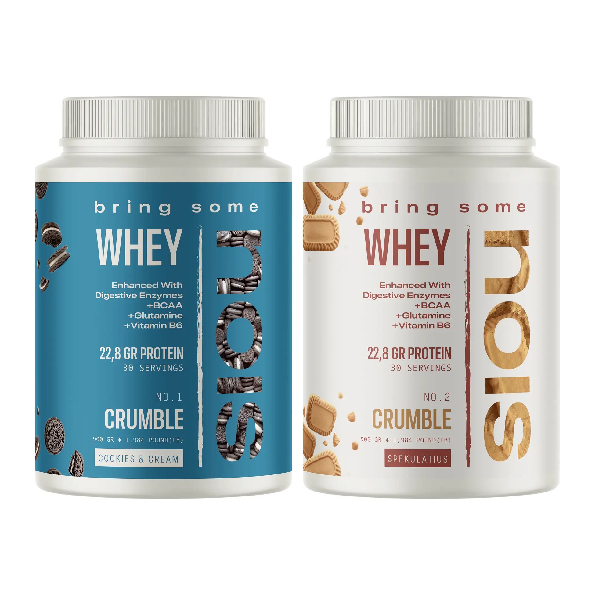 Bring Some Whey Protein İkili Paket - Cookies & Cream ve Spekulatius Aromalı %100 Whey