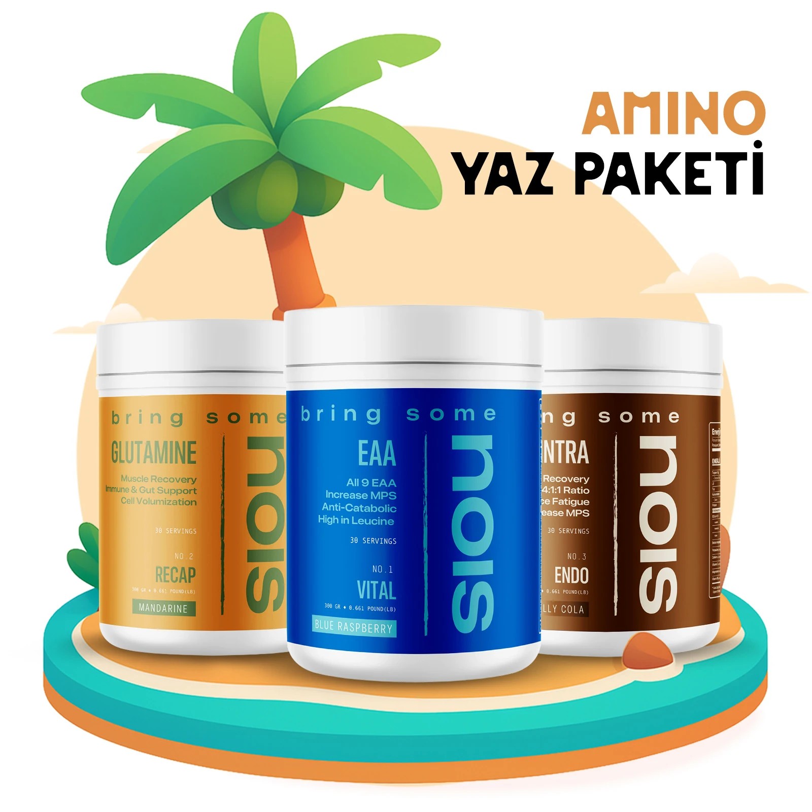 Bring Some Amino Yaz Paketi - Glutamin, EAA, BCAA Intra | Kas Onarımı ve Dayanıklılık Seti