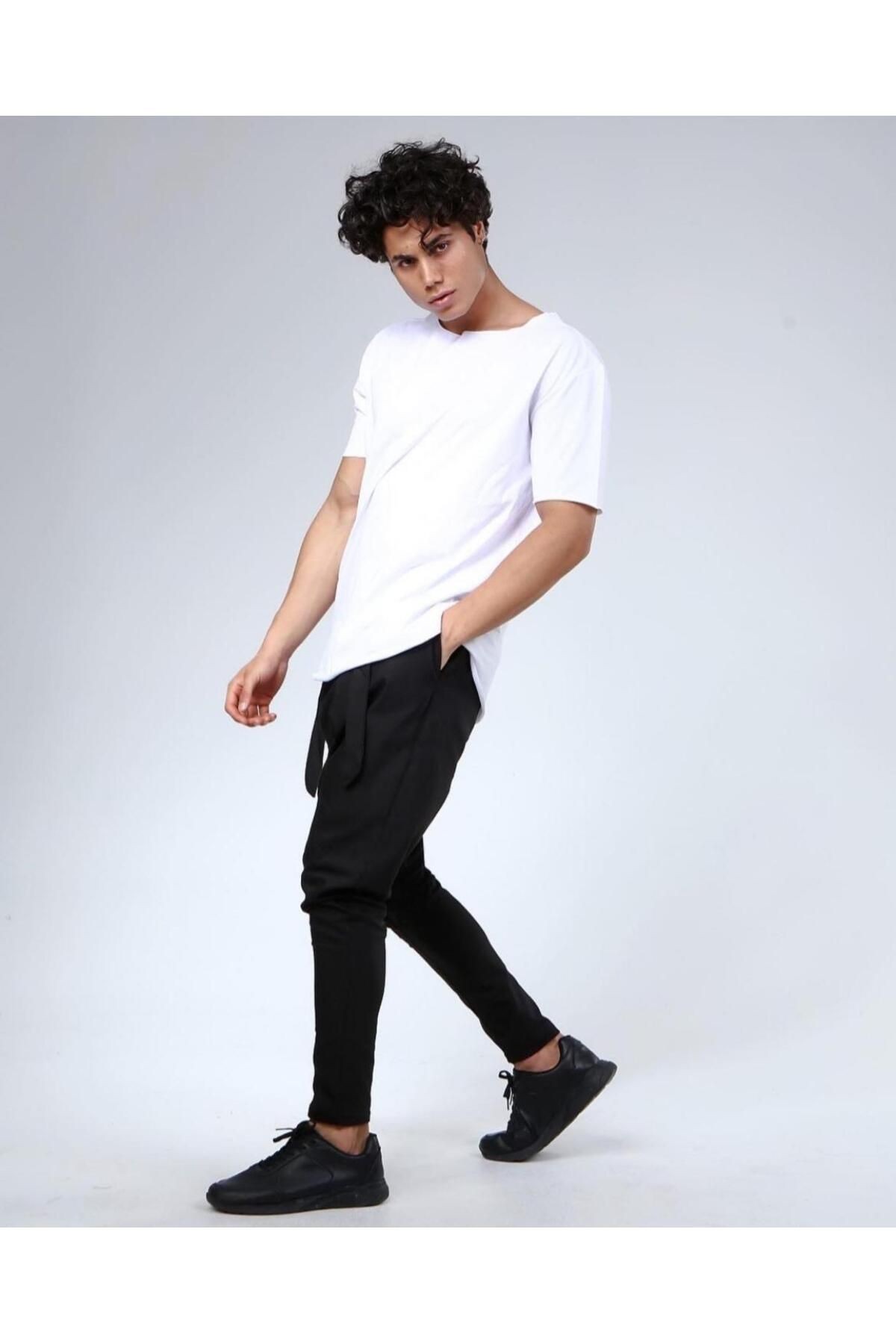 QuickPrep Beyaz Basic Erkek Tişört – Slim Fit | Günlük ve Spor Kullanım