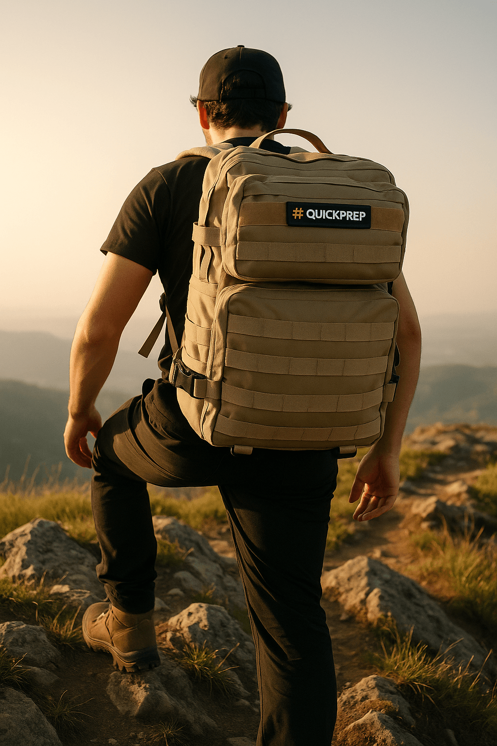 45L Beige Sports Backpack – QuickPrep Gym & Meal Prep Bag