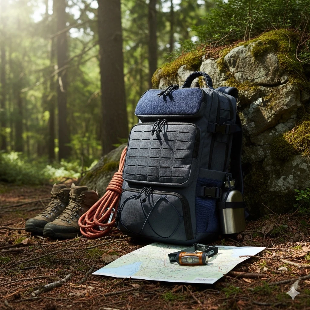 QuickPrep 45L Taktik & Spor Sırt Çantası | Su Geçirmez Premium Seri - Lacivert