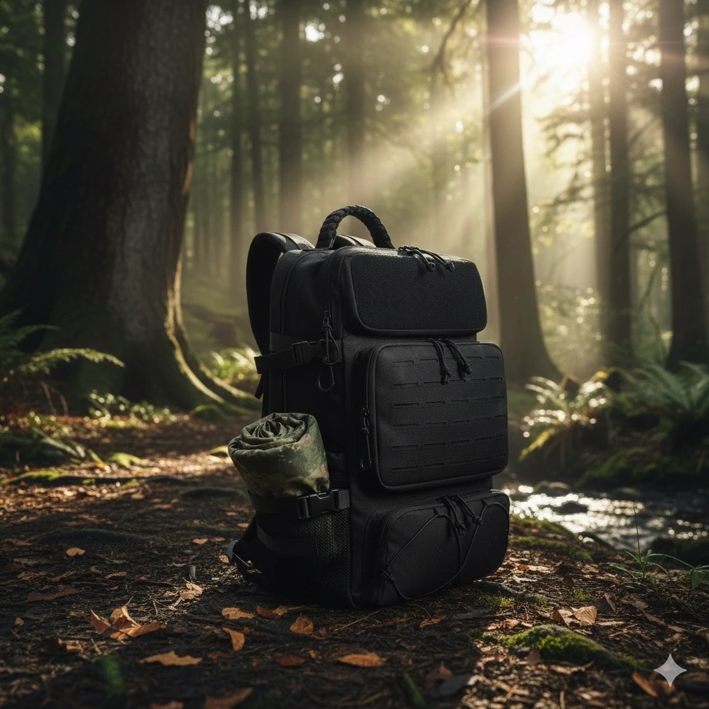 QuickPrep 45L Taktik & Spor Sırt Çantası | Su Geçirmez Premium Seri - Siyah