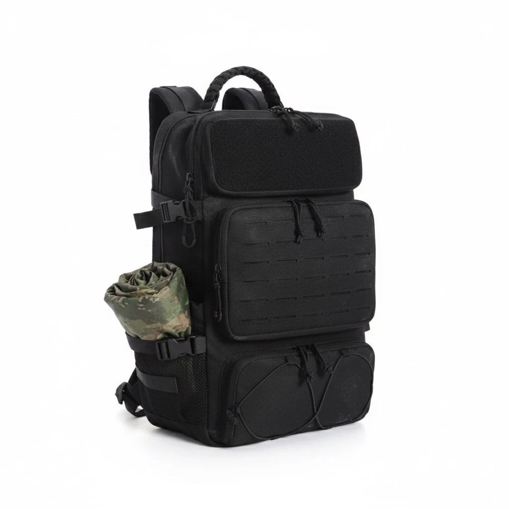 QuickPrep 45L Taktik & Spor Sırt Çantası | Su Geçirmez Premium Seri - Siyah