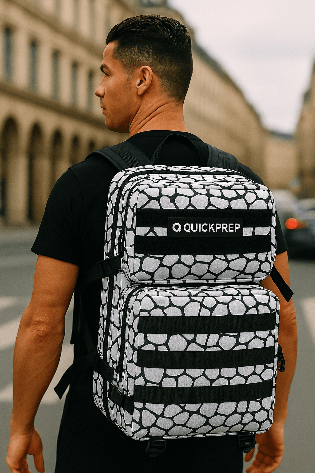 45L Taş Desenli Outdoor Sırt Çantası | Su Geçirmez, Çok Gözlü – QuickPrep
