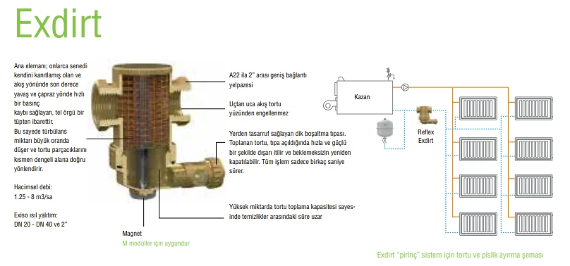 Exdirt D 2" 10 bar, 110 °C Tortu Ayırıcı
