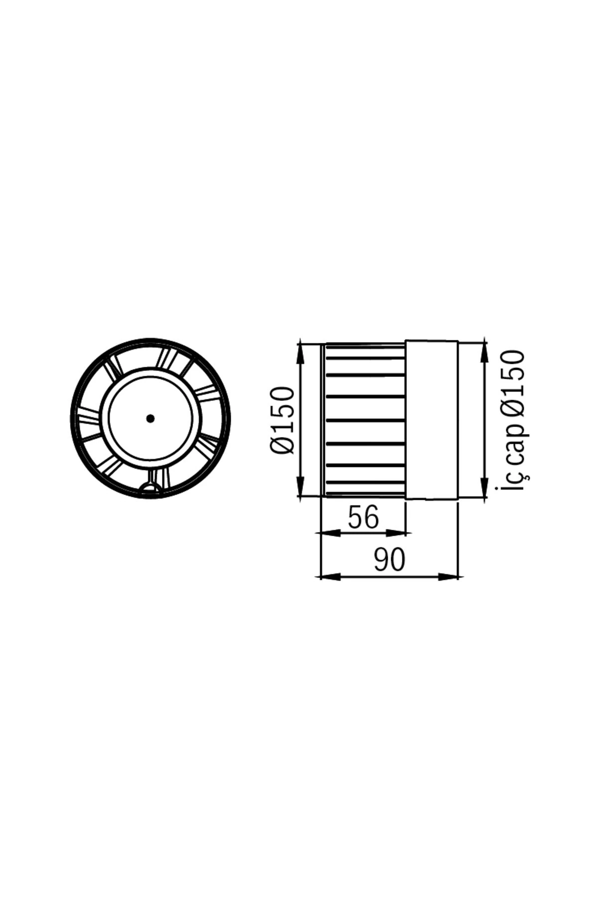 F1200 D 150 Kanal Tipi Aksiyal Fan