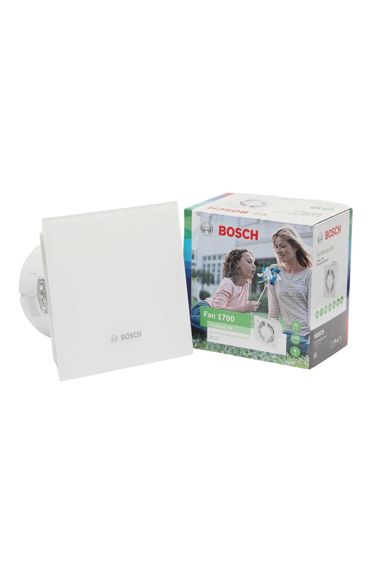 F1700 Dp125 Mat Beyaz Sessiz Banyo Aspiratörü-fanı 145m3h