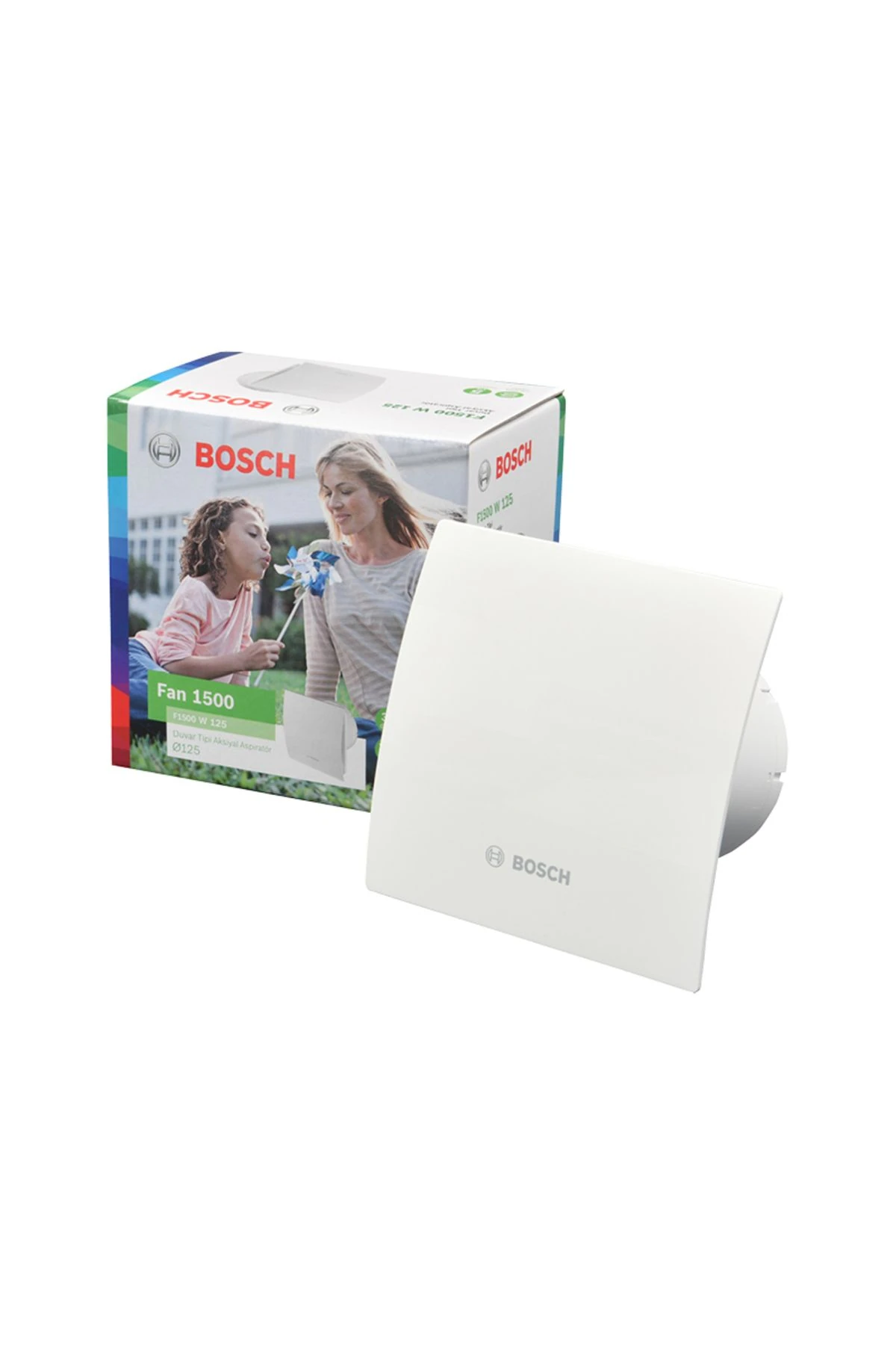 Fan 1500 DH W 125 Nem Sensörlü Ve Zaman Ayarlı Duvar Tipi Aksiyal Banyo Fanı