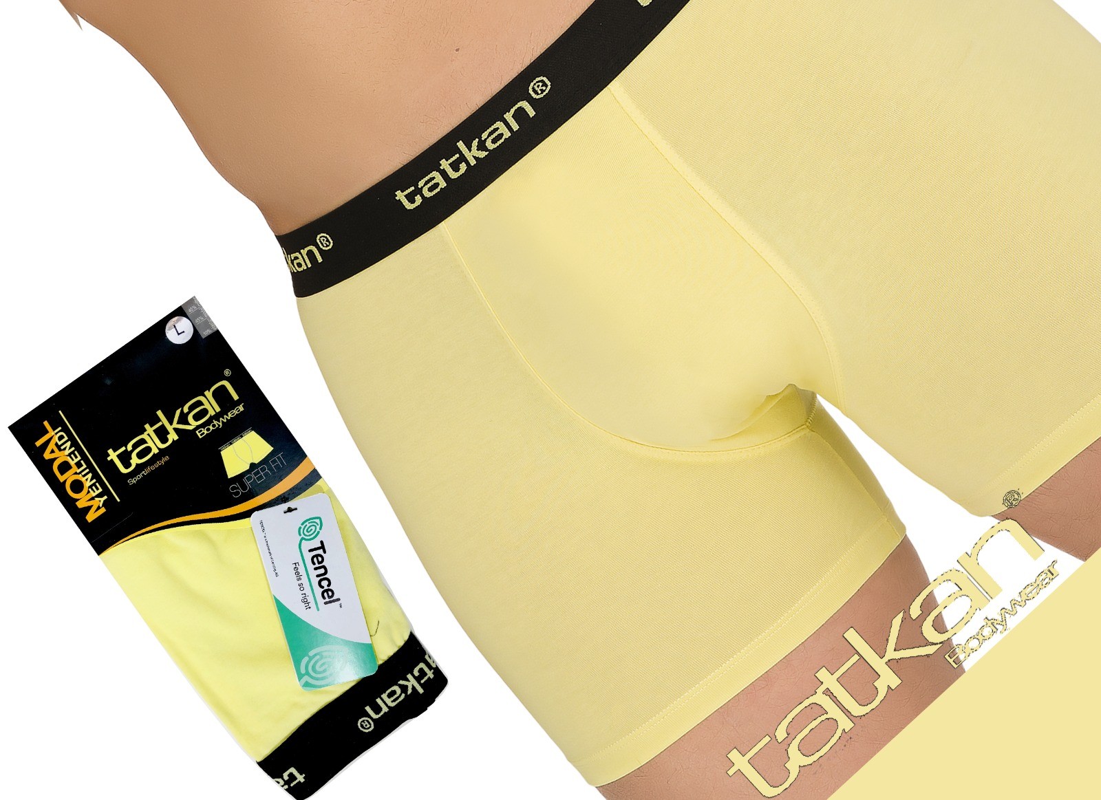 TATKAN PRO ERKEK BOXER 3'LÜ  - SARI