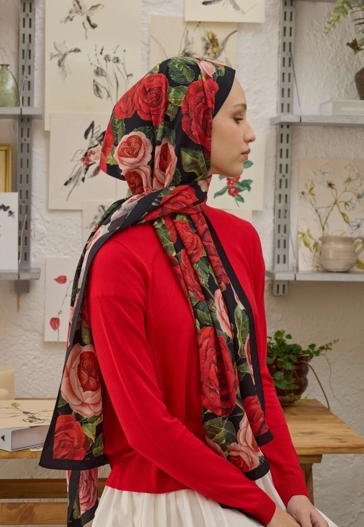 Garden Rose Desen Şal
