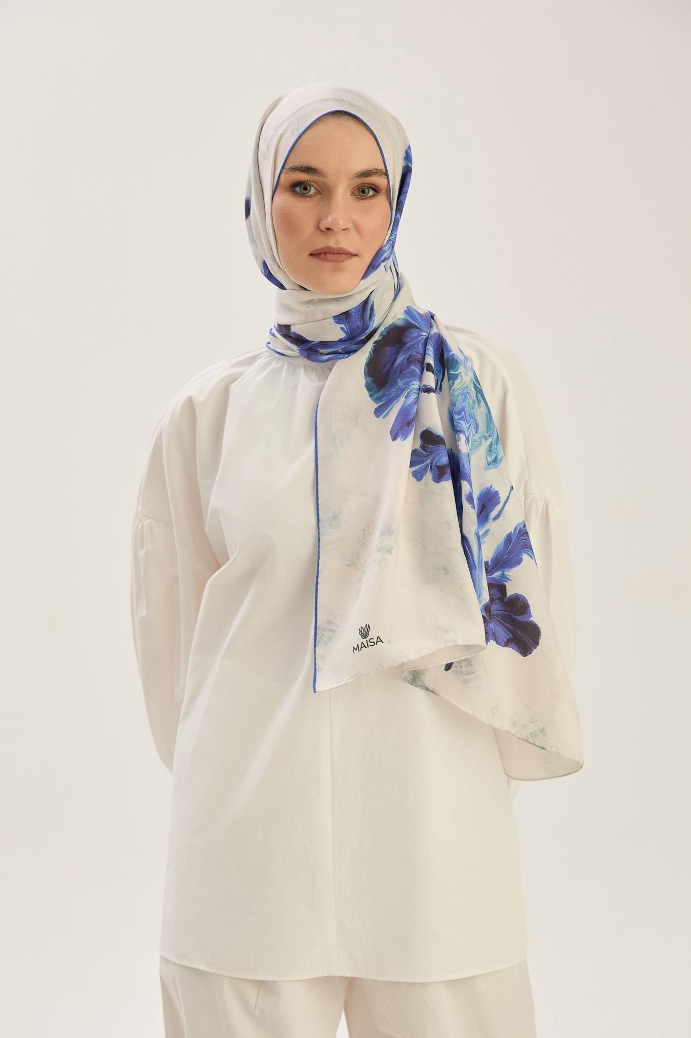 Reyya Pamuk İpek Desenli Şal