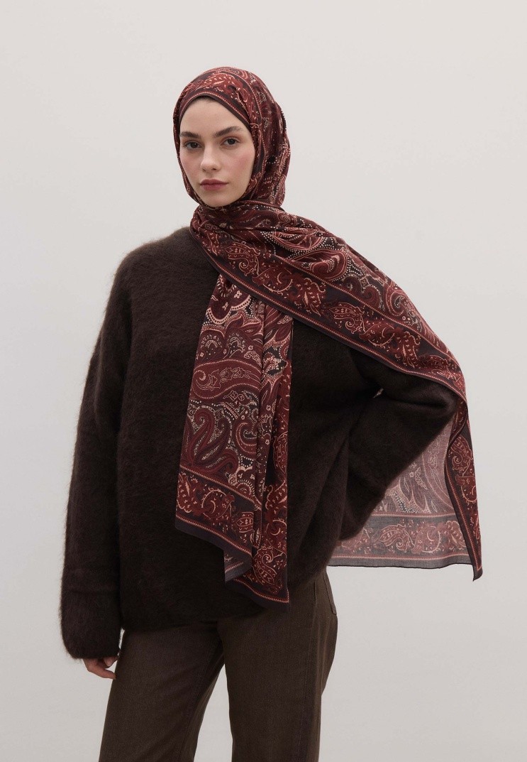 Bohemian Breeze Dark Vintage Şal