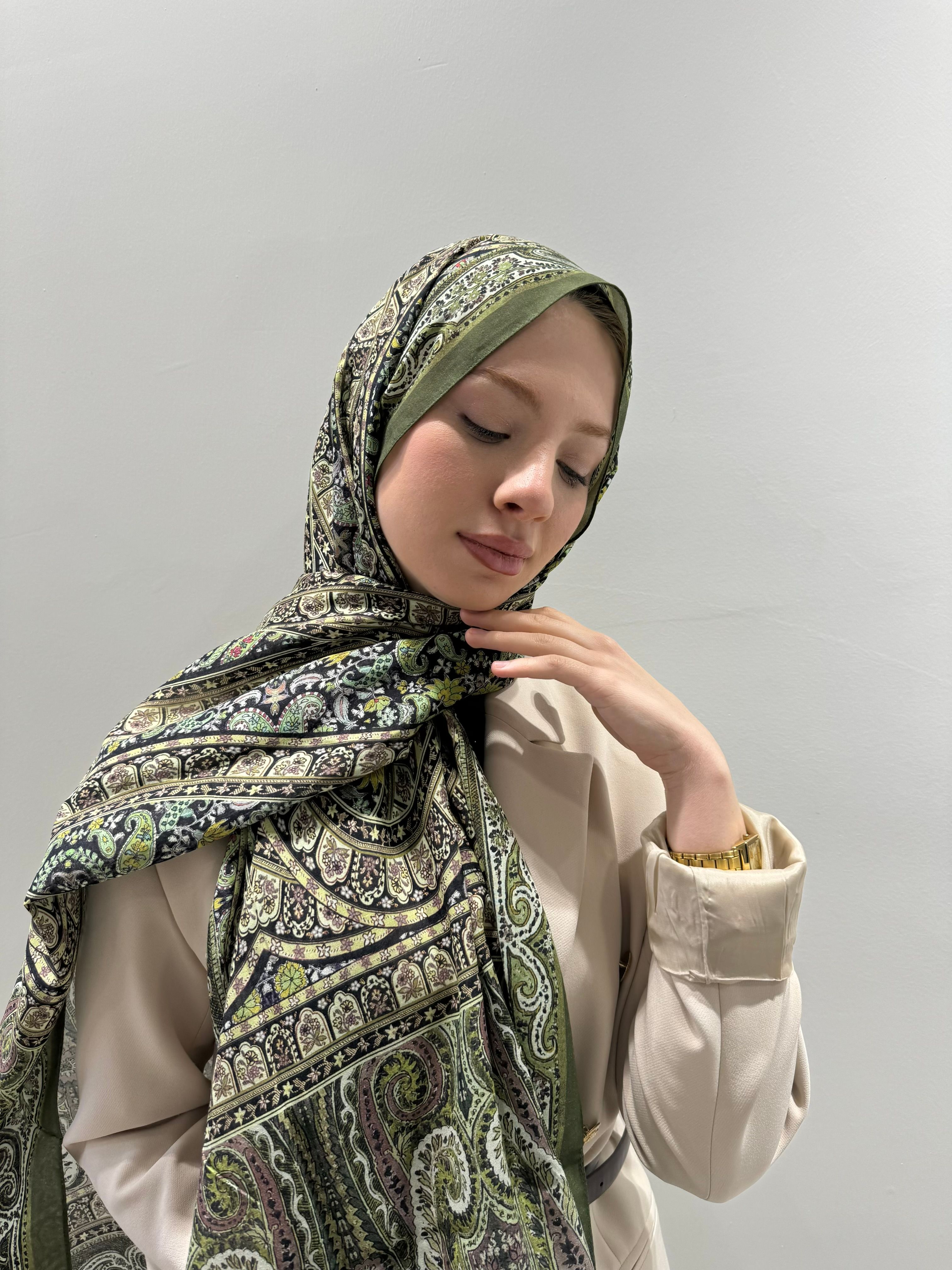 Bohemian Breeze Serisi Nordic Desenli Şal 