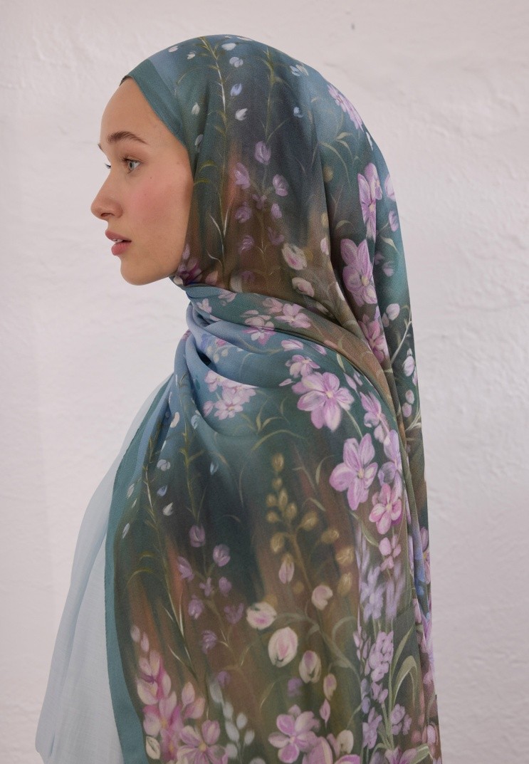 Wisteria Desenli Rami Şal 