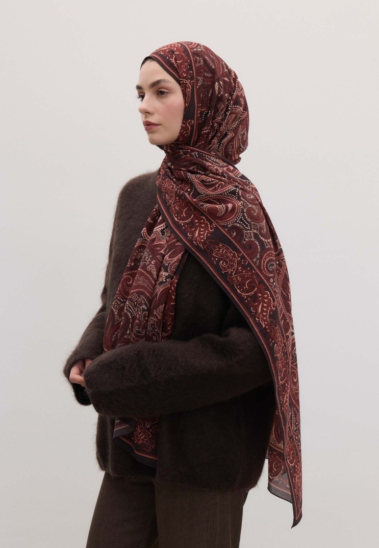 Bohemian Breeze Dark Vintage Şal