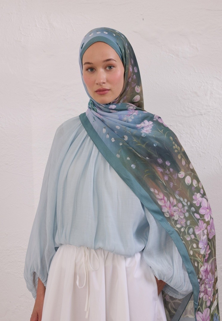 Wisteria Desenli Rami Şal 