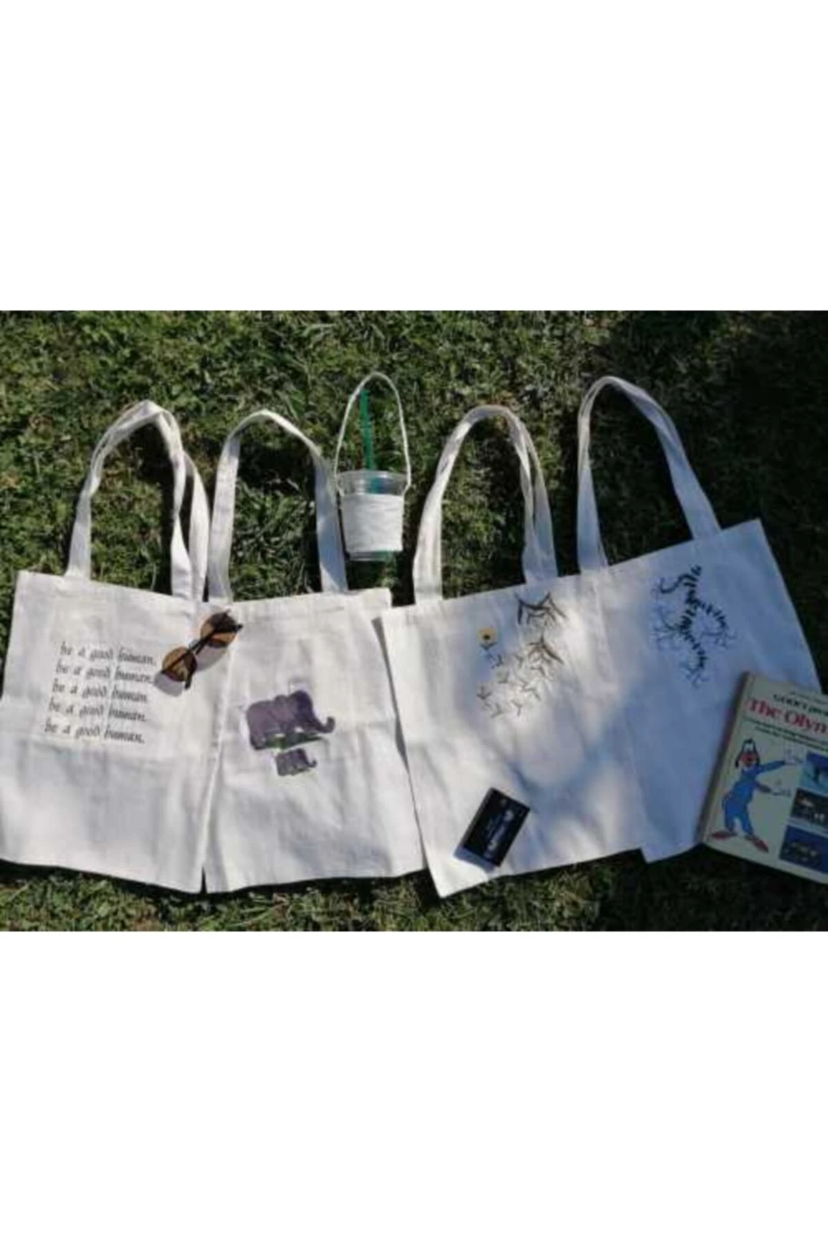 Beyaz Günlük Bez Çanta