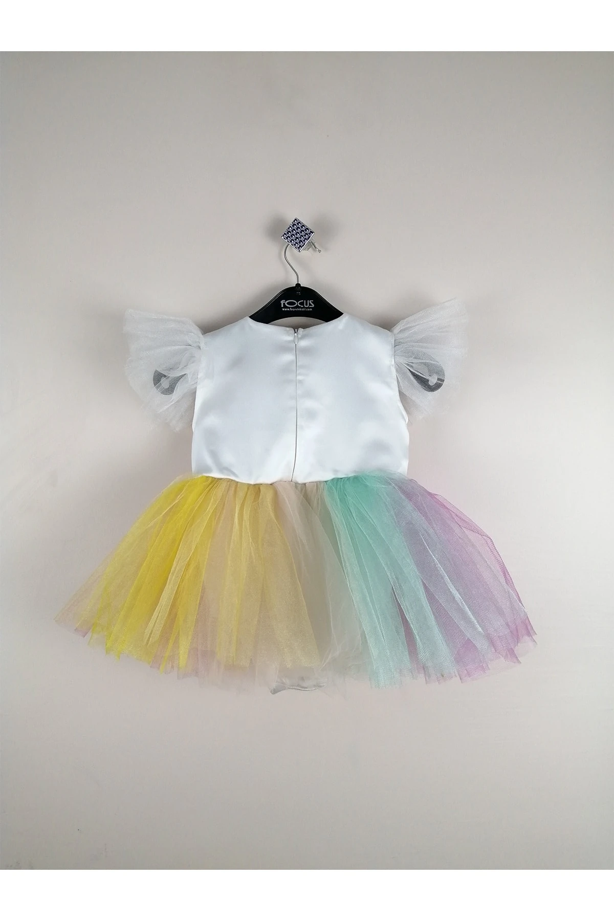 Kız Çocuk Unicorn Nakışlı Kostüm